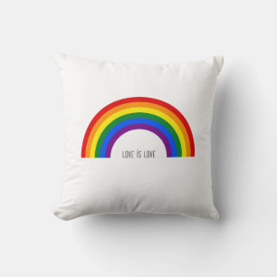 Gay Pride Rainbow. Love is Love Cushion