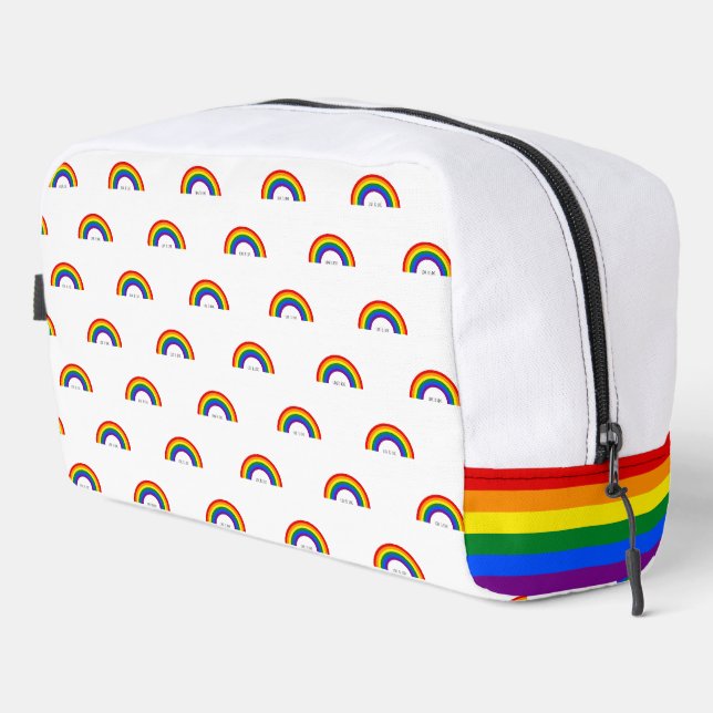 Gay Pride Rainbow. Love is Love. Dopp Kit (Right Corner)