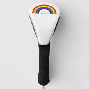 Gay Pride Rainbow. Love is Love. Golf Head Cover