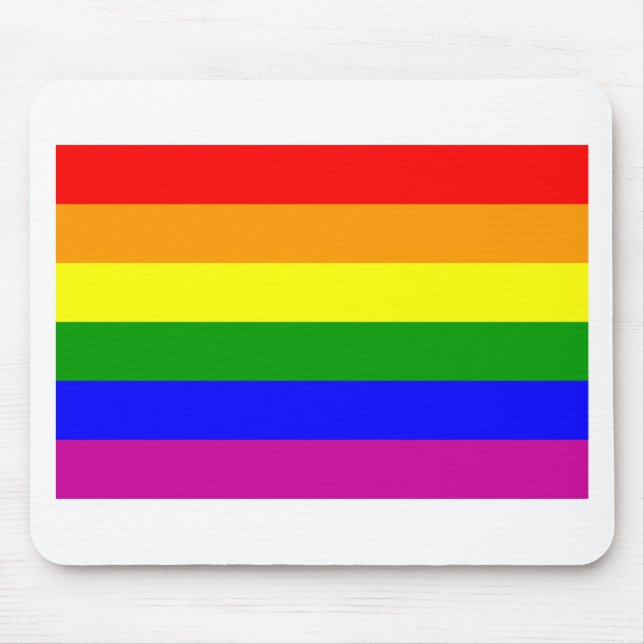 Gay Pride Rainbow Mouse Mat (Front)