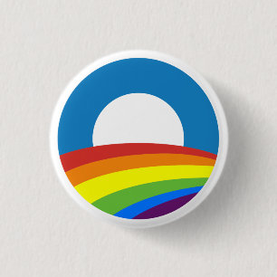 Gay Pride Rainbow Obama 2012 3 Cm Round Badge