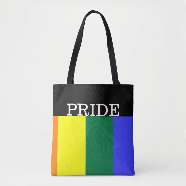 Gay Pride Rainbow Personalised Tote Bag (Front)