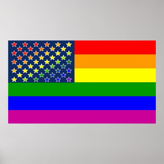 Gay Pride Rainbow Poster (Front)
