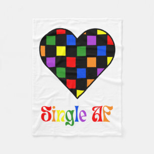 Gay Pride Rainbow Single Af Valentines Day Sarcas Fleece Blanket