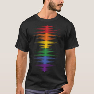 Gay Pride Rainbow Sound Waves LGBTQ T-Shirt