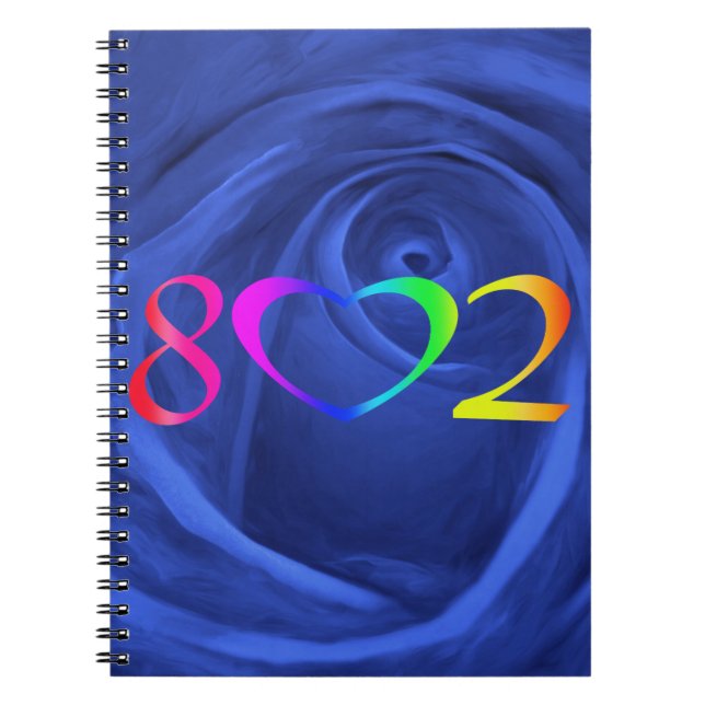Gay Pride Rainbow Spiral Photo Notebook (Front)