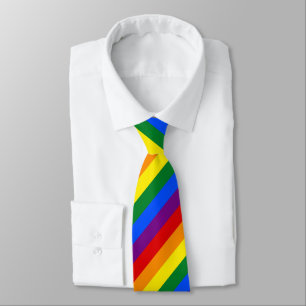 Gay Pride Rainbow Stripe Business Work Office Tie