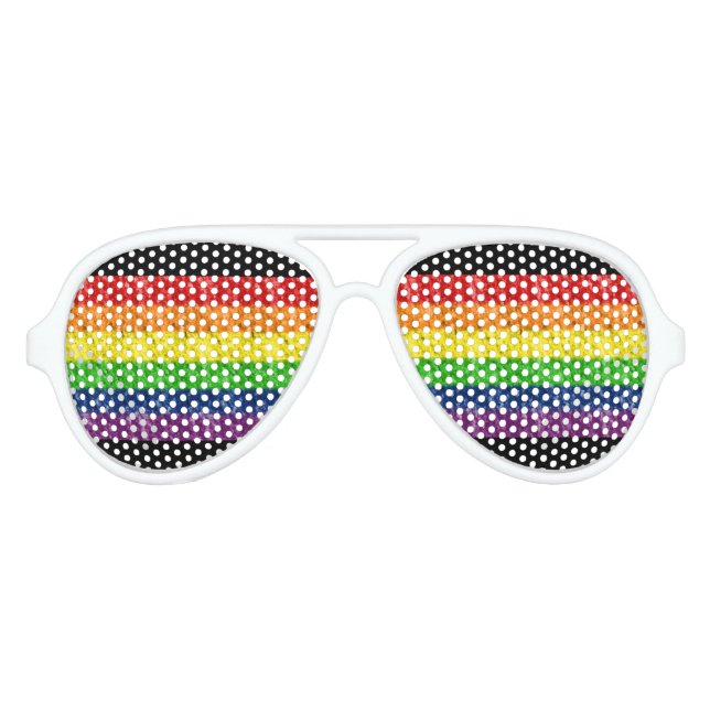 Gay Pride Rainbow Sunglasses (Front)