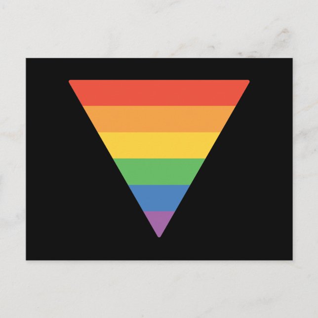 Gay Pride Rainbow Triangle Postcard (Front)