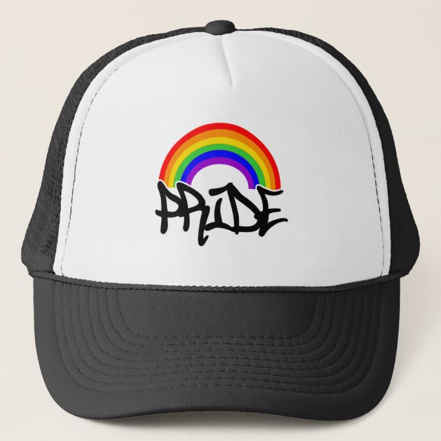 Gay Pride Rainbow Trucker Hat (Front)