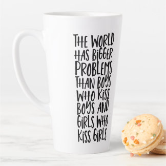 Gay Pride Rainbow World Has Bigger Problems Latte Mug
