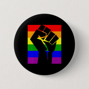 Gay Pride Resist Fist Rainbow Flag Lgbtq Shirt 1  6 Cm Round Badge