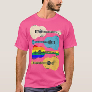 Gay Pride Retro Guitars, Guitar Lovers LGBTQ T-Shirt