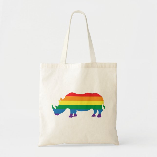 Gay-Pride-Rhino Tote Bag (Front)