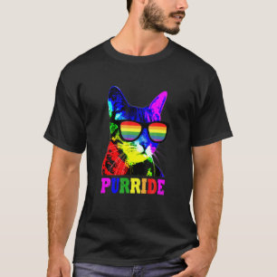 Gay Pride S For Women Men Lgb Daddy Cat Purride T-Shirt
