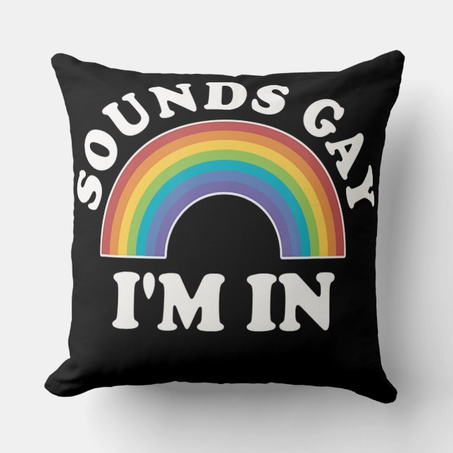 Gay Pride S Men Women Lgbt Rainbow Sounds Gay Cushion (Front)