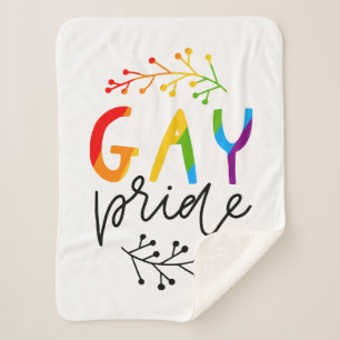 Gay Pride Sherpa Blanket