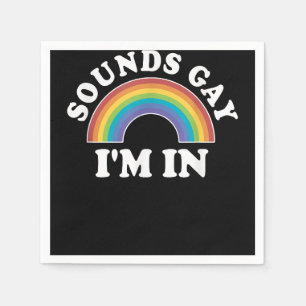 Gay Pride Shirts Men Women LGBT Rainbow Sounds Gay Napkin