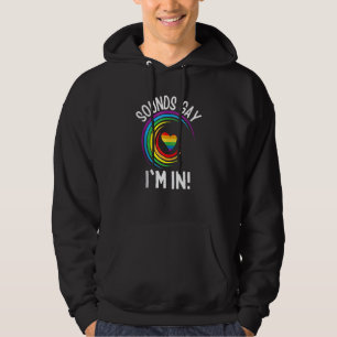 Gay Pride Sounds Gay I'm In Men Women Lgbt Rainbow Hoodie