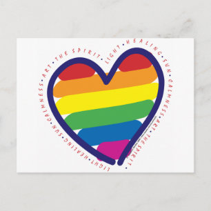 Gay Pride Spirit Heart Postcard