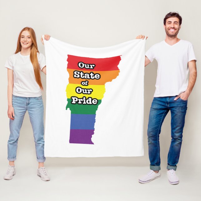 Gay Pride State | Vermont Fleece Blanket (In Situ)