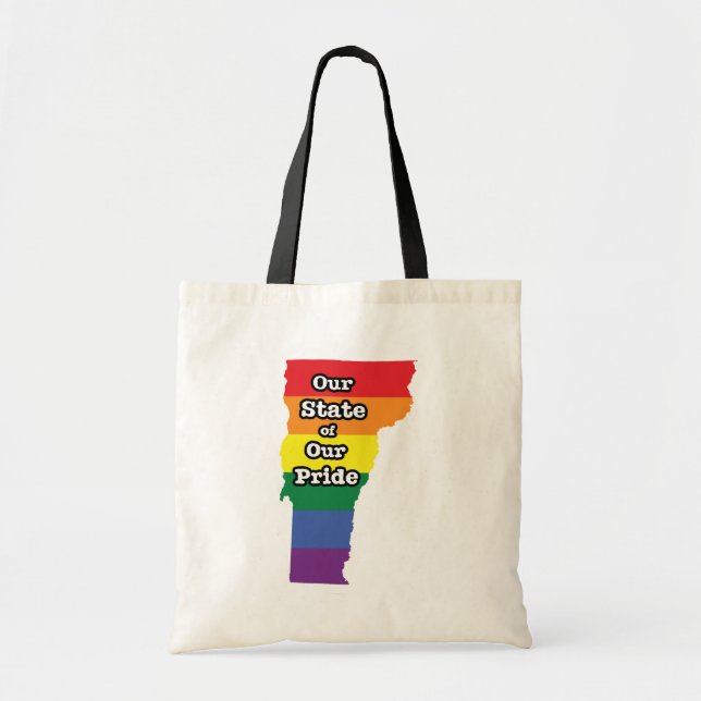 Gay Pride State | Vermont Tote Bag (Front)