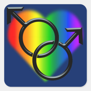 Gay Pride Stickers Men's Gay Pride Rainbow Sticker