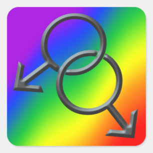 Gay Pride Stickers Men's Gay Pride Rainbow Sticker