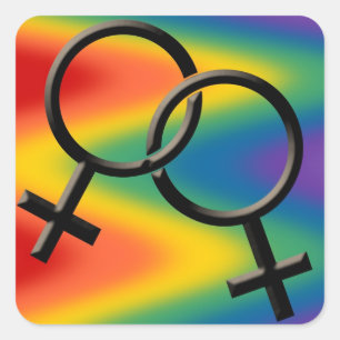 Gay Pride Stickers Same-Sex Lesbian Love Sticker
