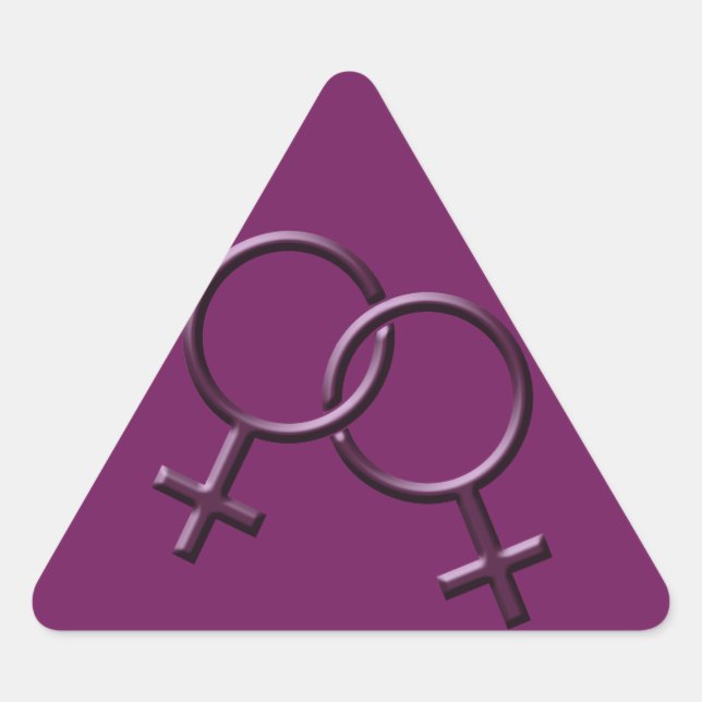 Gay Pride Stickers Same-Sex Lesbian Love Sticker (Front)