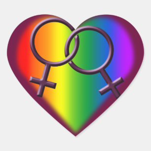 Gay Pride Stickers Same-Sex Lesbian Love Sticker