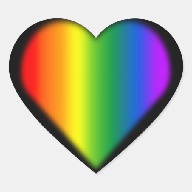 Gay Pride Stickers Same-Sex Rainbow Love Sticker (Front)