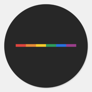 Gay Pride Stripe Classic Round Sticker