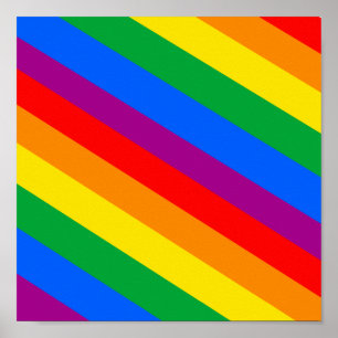 Gay Pride Stripes Poster