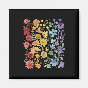 Gay Pride Subtle Wildflowers LGBTQ Month Magnet