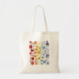 Gay Pride Subtle Wildflowers Lgbtq Month Rainbow F Tote Bag
