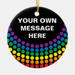 Gay Pride T-shirt Ceramic Tree Decoration