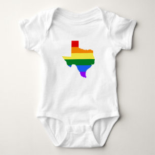 Gay Pride   Texas Rainbow Baby Bodysuit