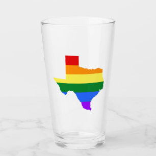 Gay Pride   Texas Rainbow Glass