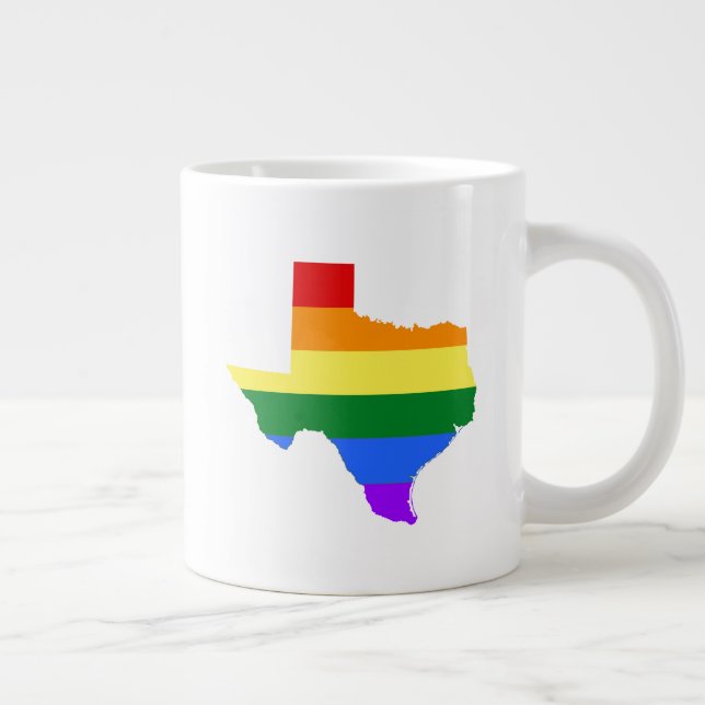 Gay Pride | Texas Rainbow Large Coffee Mug (Right)