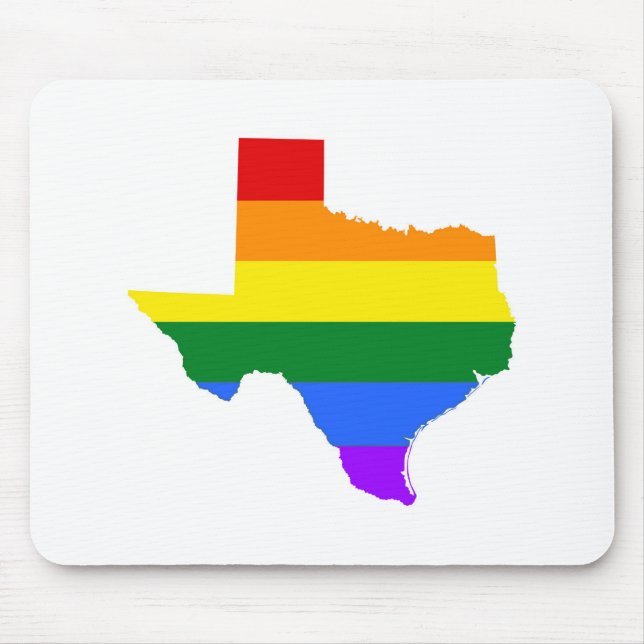 Gay Pride | Texas Rainbow Mouse Mat (Front)