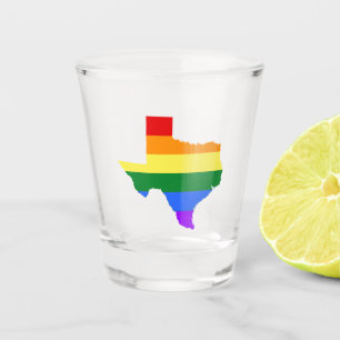 Gay Pride Texas Rainbow Shot Glass