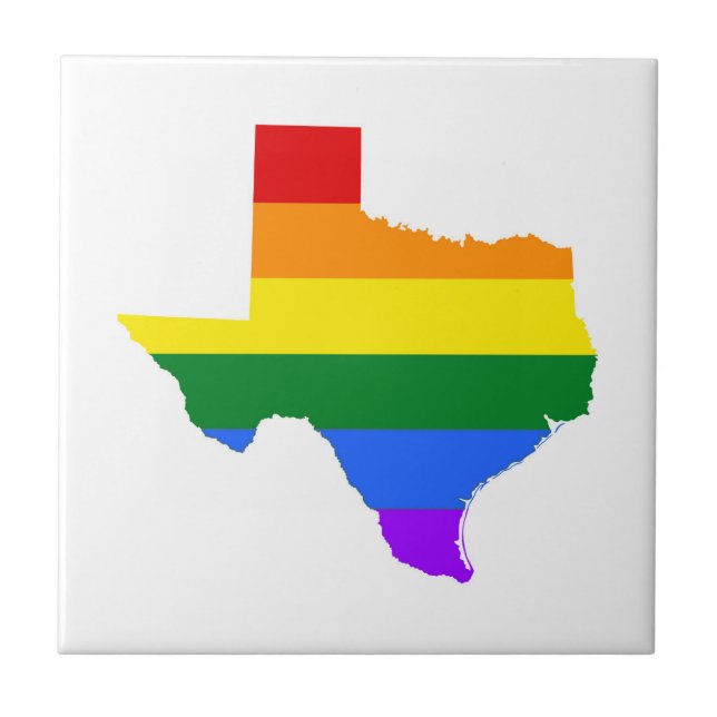 Gay Pride | Texas Rainbow Tile (Front)