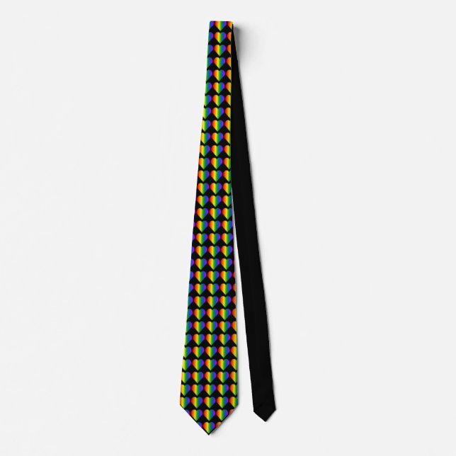 Gay Pride Tie Same-Sex Rainbow Love Necktie (Front)