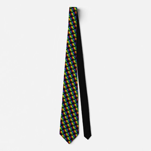 Gay Pride Tie Same-Sex Rainbow Love Necktie (Front)