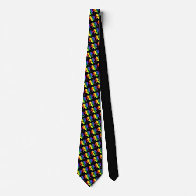 Gay Pride Tie Same-Sex Rainbow Love Necktie (Front)