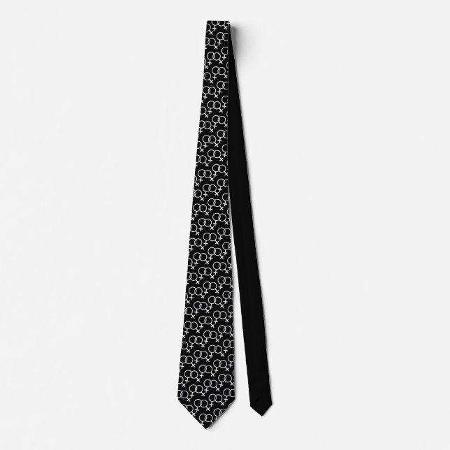 Gay Pride Tie Same-Sex Womens Rainbow Love Necktie (Front)