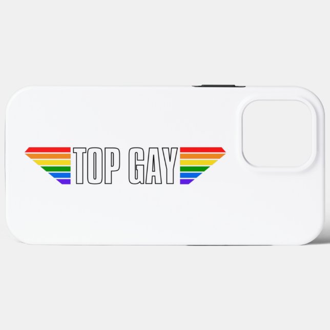 Gay Pride Top Gay Pride Rainbow Flag LGBT LGBTQ Case-Mate iPhone Case (Back (Horizontal))