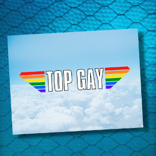 Gay Pride Top Gay Pride Rainbow Flag LGBT LGBTQ Postcard