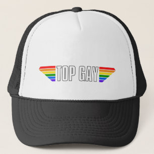 Gay Pride Top Gay Pride Rainbow Flag LGBT LGBTQ Tr Trucker Hat